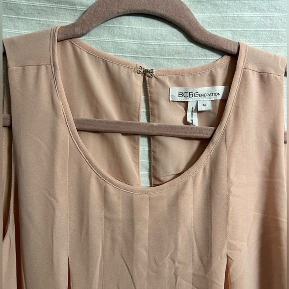 BCBGeneration Womens Pink Ruffled Evening Dress Size M - Picture 5 of 8